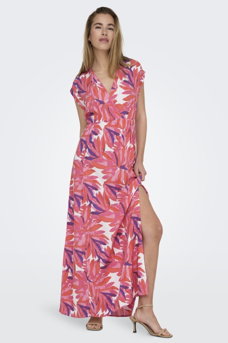 Only onlmindy s/s v-neck maxi dress wvn